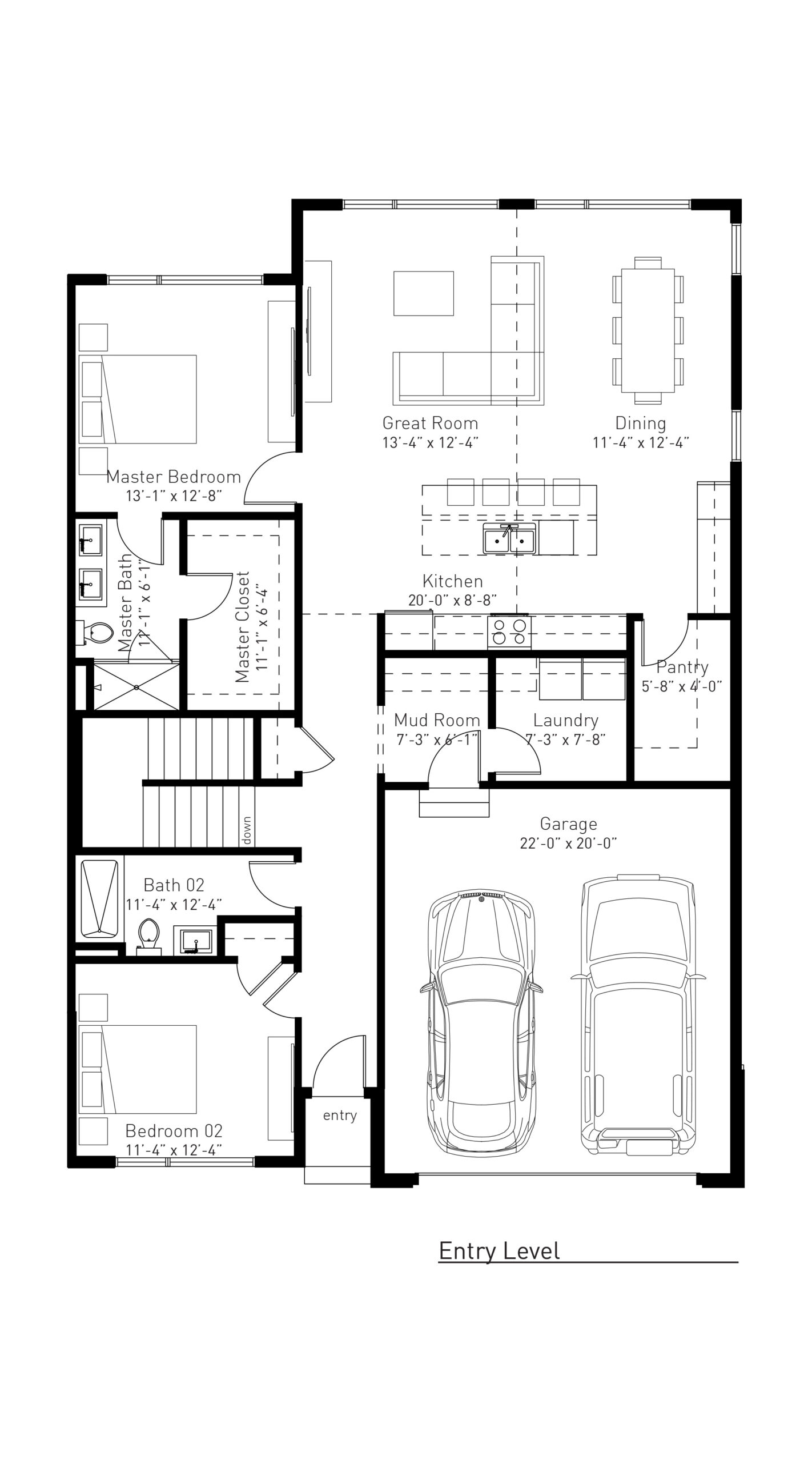 Beech Walkout Layout Entry Level Floor Plan
