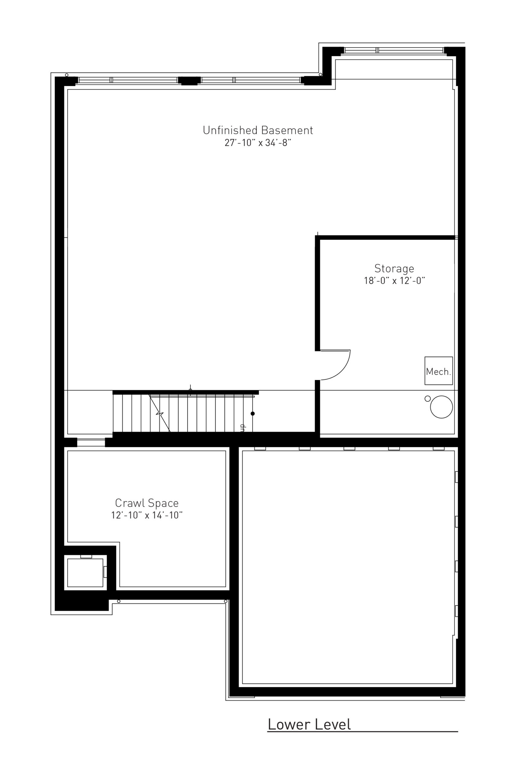 PawPaw Basement Layout Lower Level Floor Plan