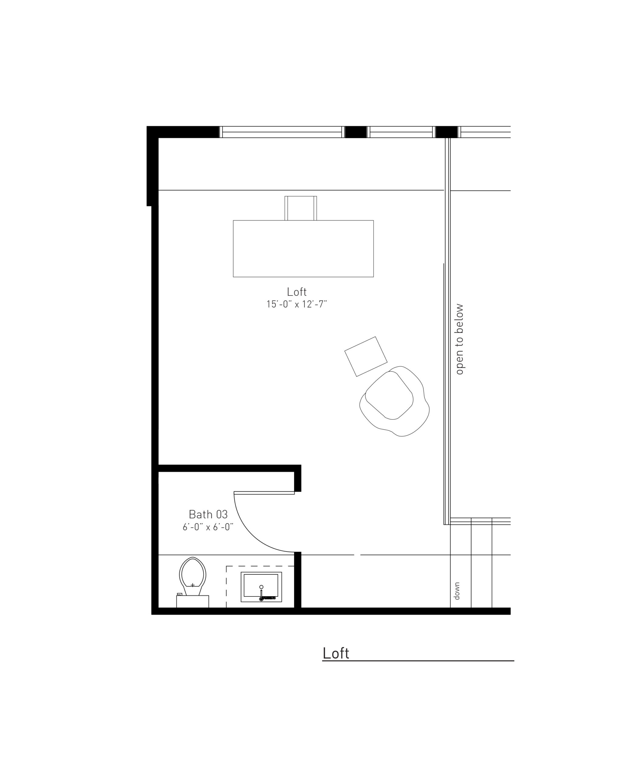 Willow Floor Layout Loft Level Floor Plan