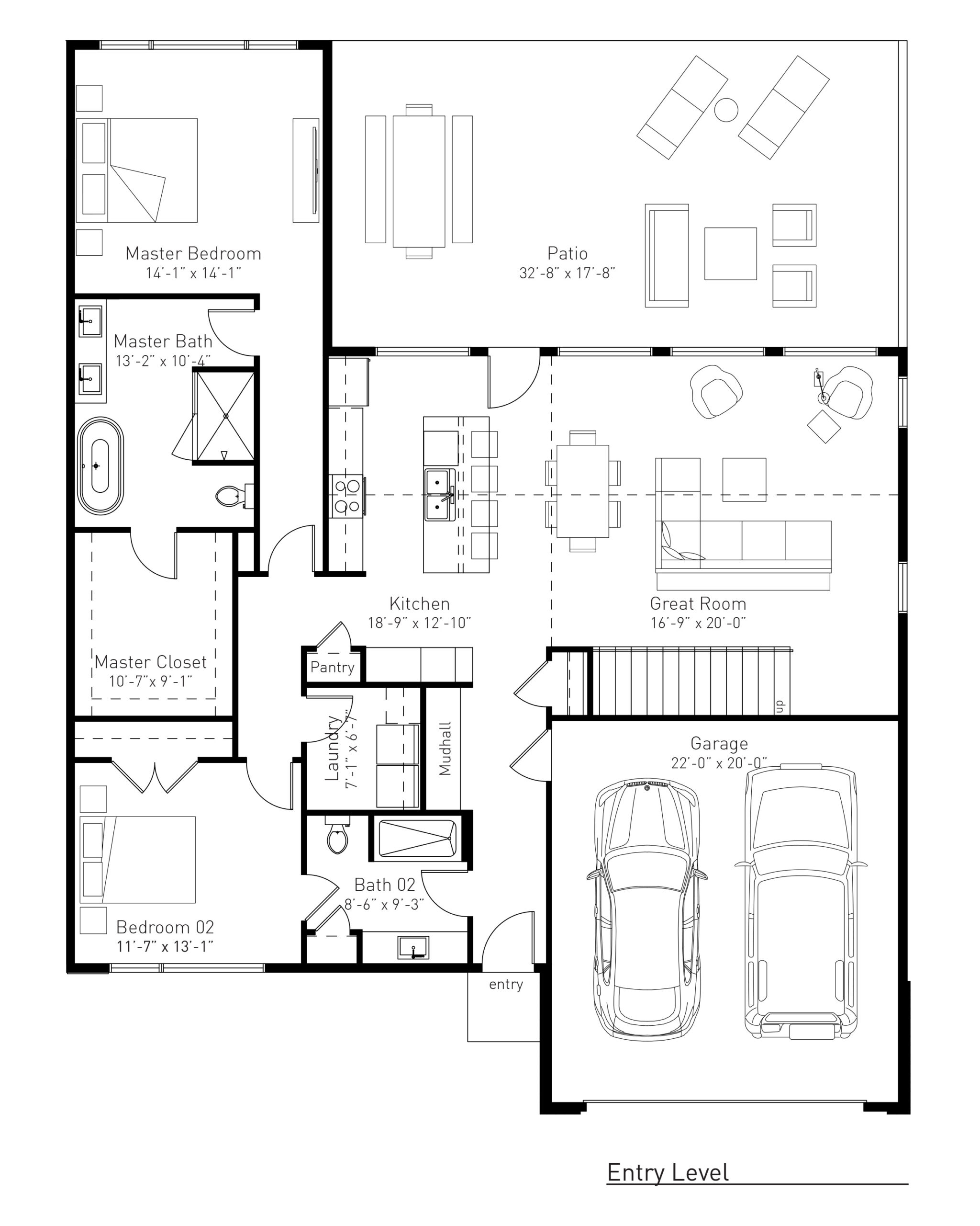 Willow Floor Layout Main Level Floor Plan