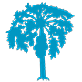 Pawpaw tree icon in turquoise at 90px square