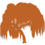 Willow tree icon in rust at 90px square