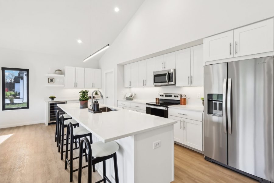 Beech Unit Kitchen, Angled