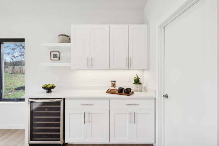 Wine and Coffee Area in a PawPaw kitchen