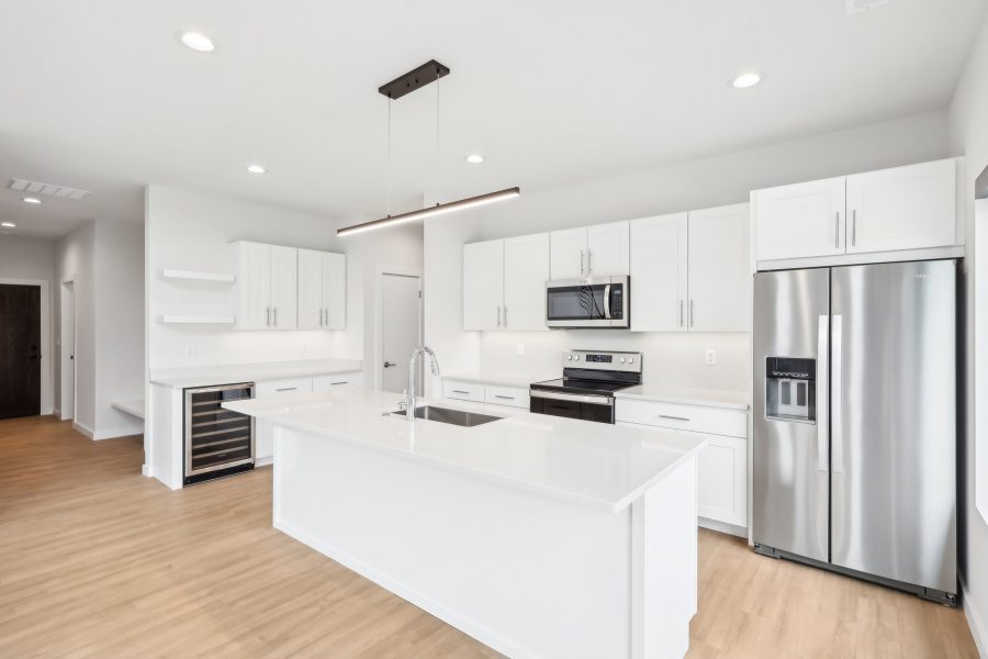 Willow Unit Main Kitchen, Angled View