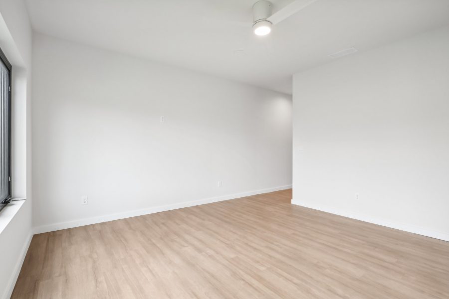 Willow Unit Bedroom, Showing Walls Opposite Windows